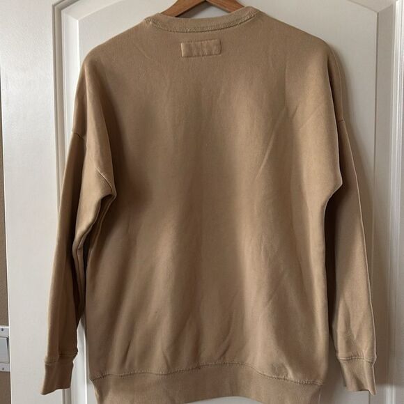 Abercrombie Fitch tan crewneck sweatshirt racing speedway A‎ & F Women’s XS - Picture 4 of 8